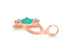 Green Onyx & White Topaz Alphabet P Pendant GRO-RDA-68.