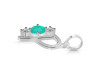 Green Onyx & White Topaz Alphabet P Pendant GRO-RDA-68.