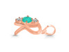 Green Onyx & White Topaz Alphabet R Pendant GRO-RDA-70.