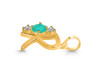Green Onyx & White Topaz Alphabet R Pendant GRO-RDA-70.