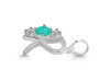 Green Onyx & White Topaz Alphabet R Pendant GRO-RDA-70.