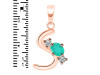 Green Onyx & White Topaz Alphabet S Pendant GRO-RDA-71.