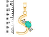 Green Onyx & White Topaz Alphabet S Pendant GRO-RDA-71.