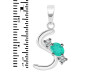 Green Onyx & White Topaz Alphabet S Pendant GRO-RDA-71.
