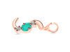 Green Onyx & White Topaz Alphabet S Pendant GRO-RDA-71.
