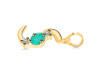 Green Onyx & White Topaz Alphabet S Pendant GRO-RDA-71.