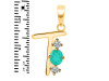 Green Onyx & White Topaz Alphabet T Pendant GRO-RDA-72.