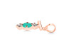 Green Onyx & White Topaz Alphabet T Pendant GRO-RDA-72.