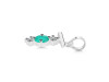 Green Onyx & White Topaz Alphabet T Pendant GRO-RDA-72.