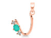 Green Onyx & White Topaz Alphabet U Pendant GRO-RDA-73.
