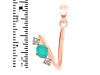 Green Onyx & White Topaz Alphabet V Pendant GRO-RDA-74.