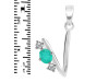Green Onyx & White Topaz Alphabet V Pendant GRO-RDA-74.