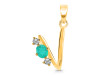 Green Onyx & White Topaz Alphabet V Pendant GRO-RDA-74.