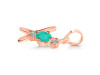 Green Onyx & White Topaz Alphabet X Pendant GRO-RDA-76.