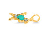 Green Onyx & White Topaz Alphabet X Pendant GRO-RDA-76.