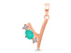 Green Onyx & White Topaz Alphabet Y Pendant GRO-RDA-77.