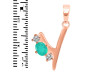 Green Onyx & White Topaz Alphabet Y Pendant GRO-RDA-77.