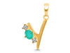 Green Onyx & White Topaz Alphabet Y Pendant GRO-RDA-77.