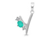 Green Onyx & White Topaz Alphabet Y Pendant GRO-RDA-77.