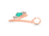 Green Onyx & White Topaz Alphabet Y Pendant GRO-RDA-77.