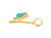 Green Onyx & White Topaz Alphabet Y Pendant GRO-RDA-77.