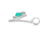 Green Onyx & White Topaz Alphabet Y Pendant GRO-RDA-77.