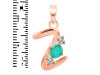 Green Onyx & White Topaz Alphabet Z Pendant GRO-RDA-78.
