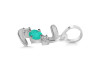 Green Onyx & White Topaz Alphabet Z Pendant GRO-RDA-78.