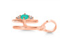 Green Onyx & White Topaz Alphabet H Pendant GRO-RDA-8.