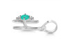 Green Onyx & White Topaz Alphabet H Pendant GRO-RDA-8.