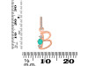 Green Onyx & White Topaz Alphabet B Pendant GRO-RDA-80.