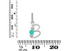 Green Onyx & White Topaz Alphabet B Pendant GRO-RDA-80.