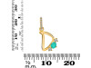 Green Onyx & White Topaz Alphabet D Pendant GRO-RDA-82.