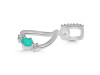 Green Onyx & White Topaz Alphabet D Pendant GRO-RDA-82.