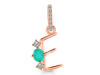 Green Onyx & White Topaz Alphabet E Pendant GRO-RDA-83.