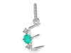 Green Onyx & White Topaz Alphabet E Pendant GRO-RDA-83.