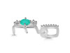 Green Onyx & White Topaz Alphabet E Pendant GRO-RDA-83.