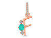 Green Onyx & White Topaz Alphabet F Pendant GRO-RDA-84.