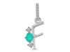 Green Onyx & White Topaz Alphabet F Pendant GRO-RDA-84.