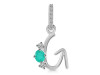 Green Onyx & White Topaz Alphabet G Pendant GRO-RDA-85.