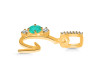 Green Onyx & White Topaz Alphabet G Pendant GRO-RDA-85.