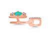 Green Onyx & White Topaz Alphabet H Pendant GRO-RDA-86.