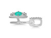 Green Onyx & White Topaz Alphabet H Pendant GRO-RDA-86.