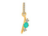 Green Onyx & White Topaz Alphabet I Pendant GRO-RDA-87.