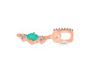 Green Onyx & White Topaz Alphabet I Pendant GRO-RDA-87.