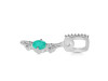 Green Onyx & White Topaz Alphabet I Pendant GRO-RDA-87.