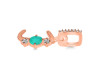 Green Onyx & White Topaz Alphabet J Pendant GRO-RDA-88.