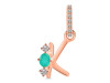 Green Onyx & White Topaz Alphabet K Pendant GRO-RDA-89.