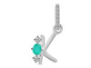 Green Onyx & White Topaz Alphabet K Pendant GRO-RDA-89.