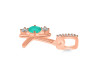 Green Onyx & White Topaz Alphabet K Pendant GRO-RDA-89.